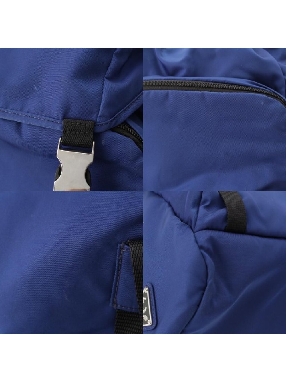 Prada Nylon Triangle Logo Backpack Blue - Picture 9 of 10